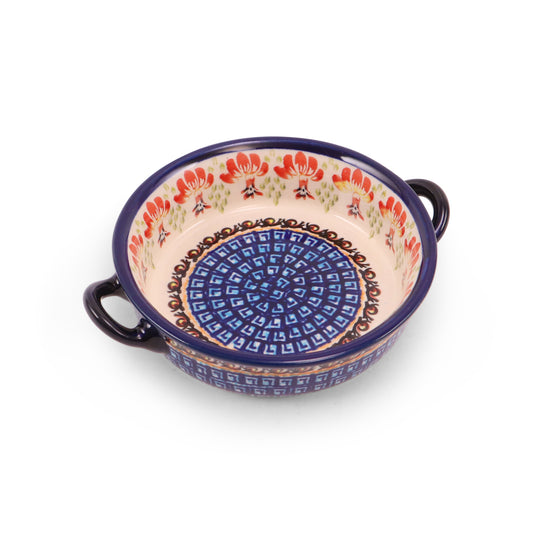 6" Bowl with Handles. Pattern: Curb Appeal