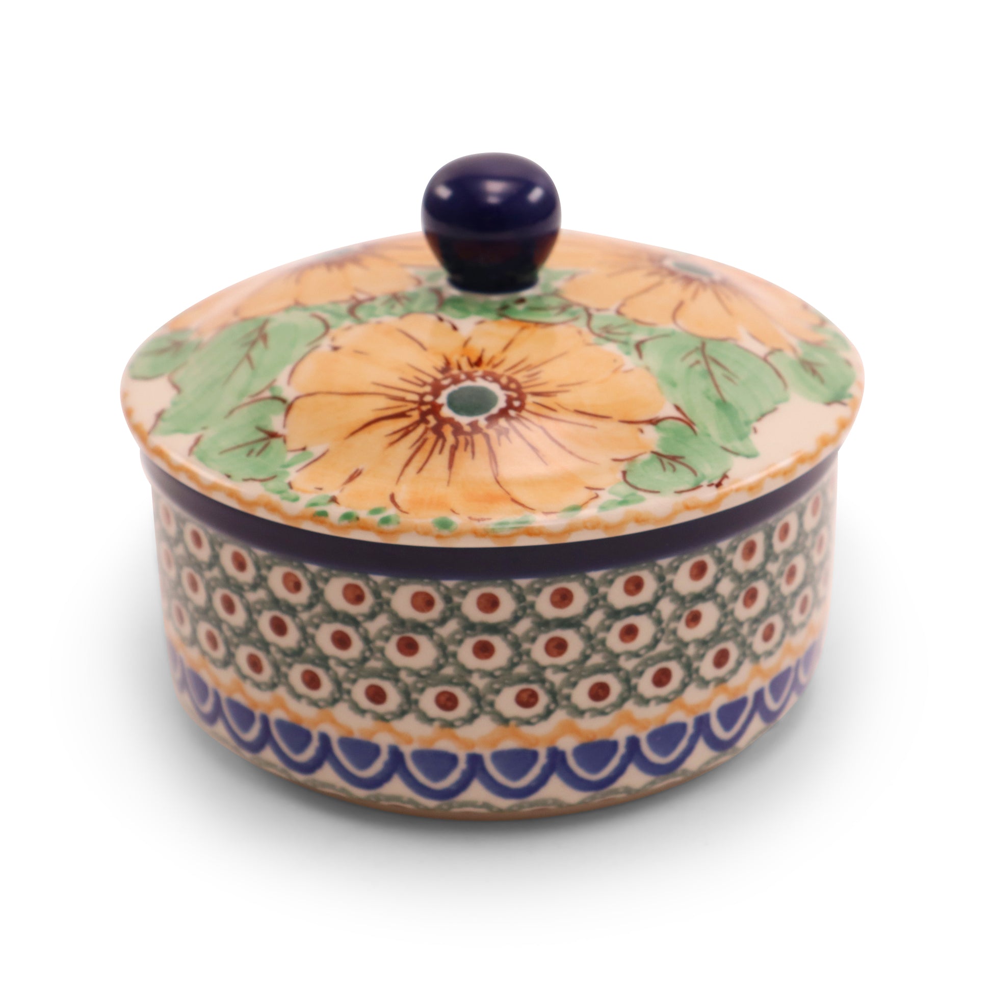 5"x2.5" Covered Container .Pattern:Comfort Zone