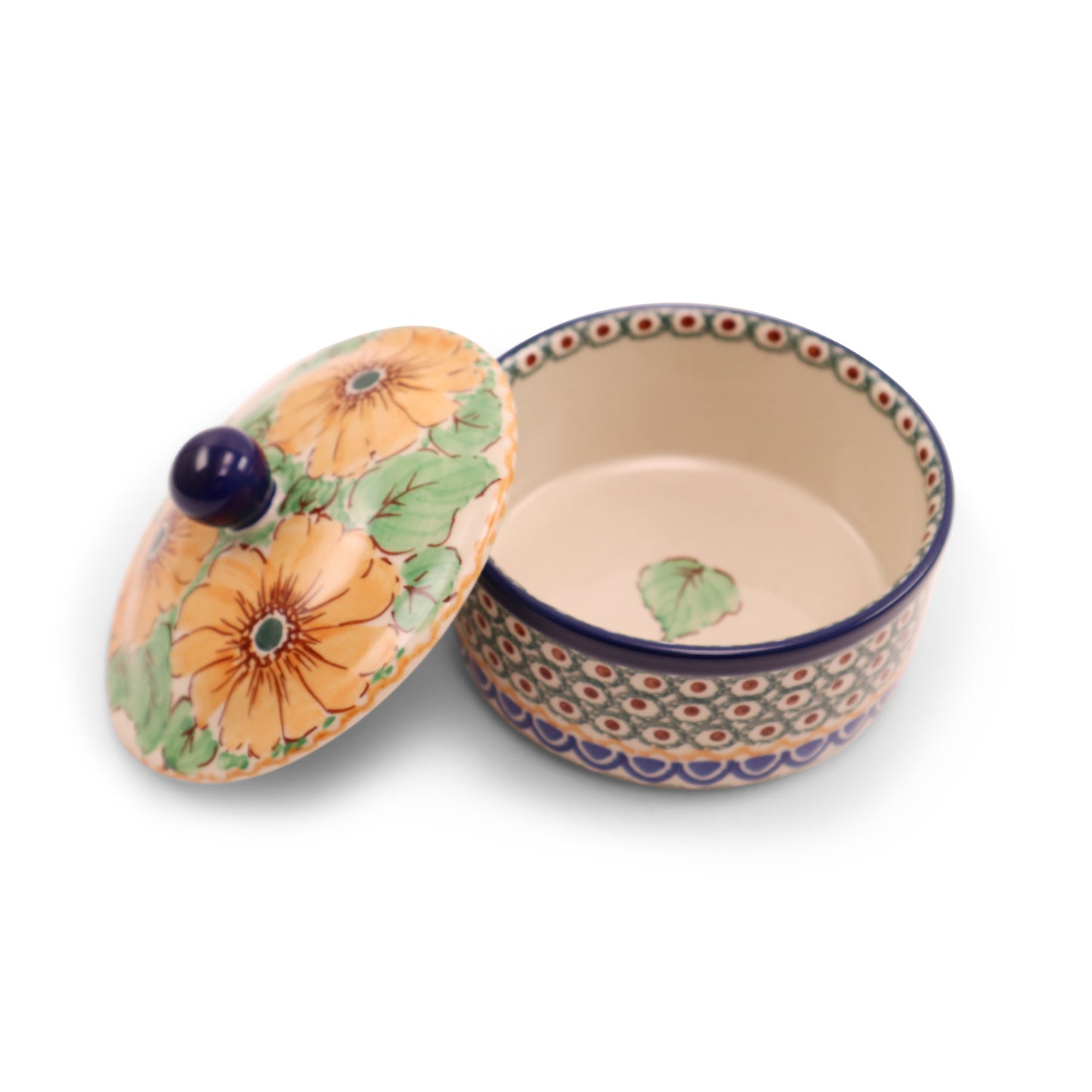 5"x2.5" Covered Container .Pattern:Comfort Zone