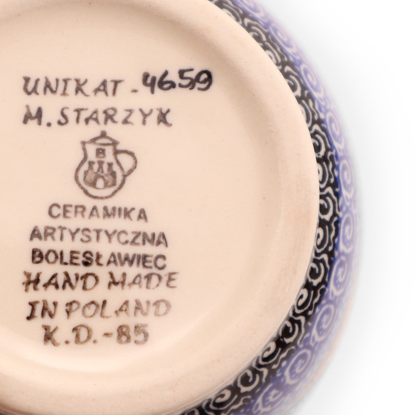 16oz Loop Bowl. Pattern: Kim's Love