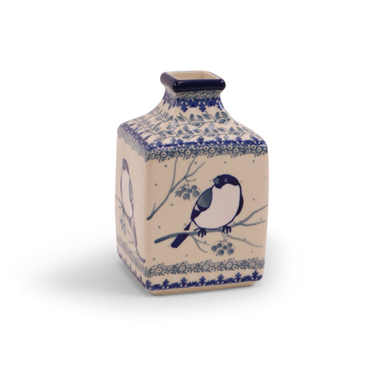 3.5"x3.5"x6" Vase. Pattern: Chilled Couple