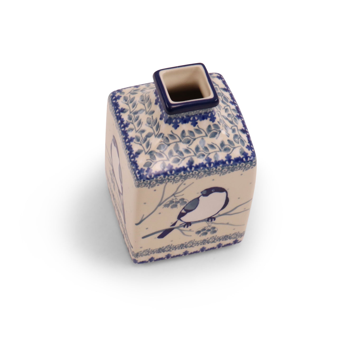 3.5"x3.5"x6" Vase. Pattern: Chilled Couple