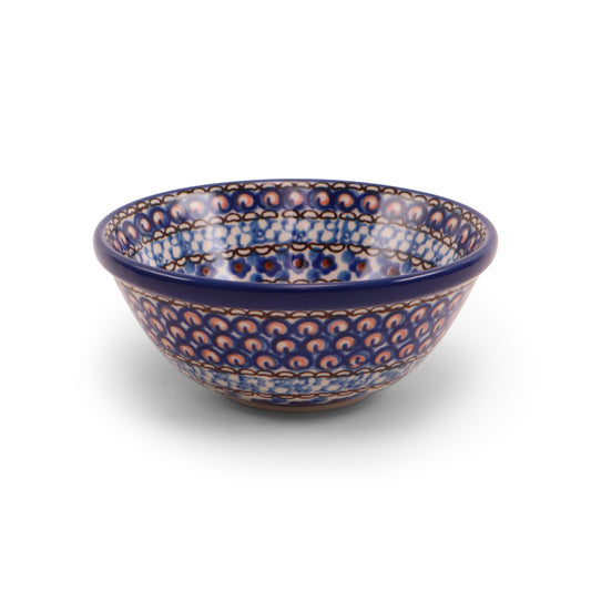 4.5"x2" Ridge Bowl. Pattern: Cobalt Chyla