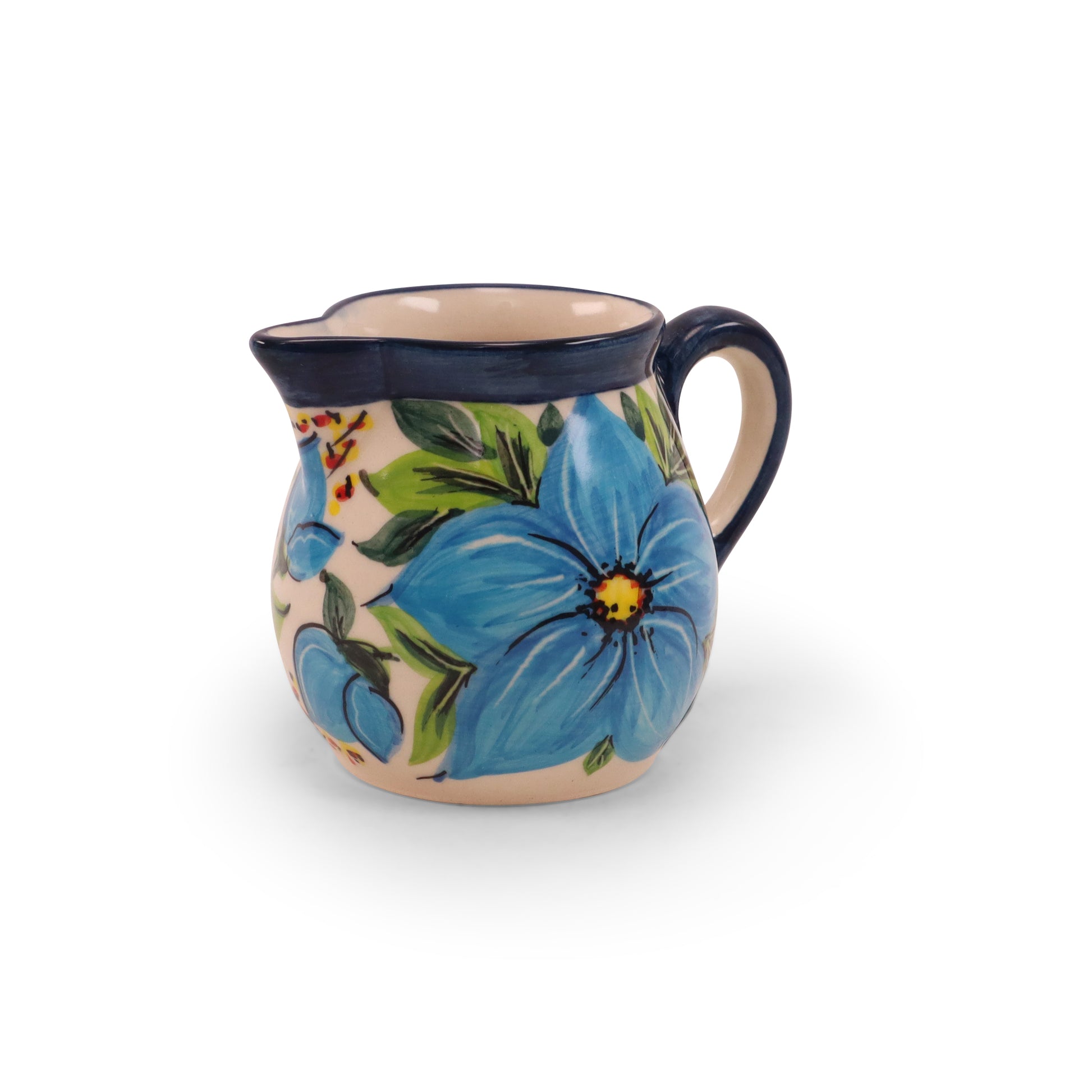 6oz Creamer. Pattern: Blue Lily