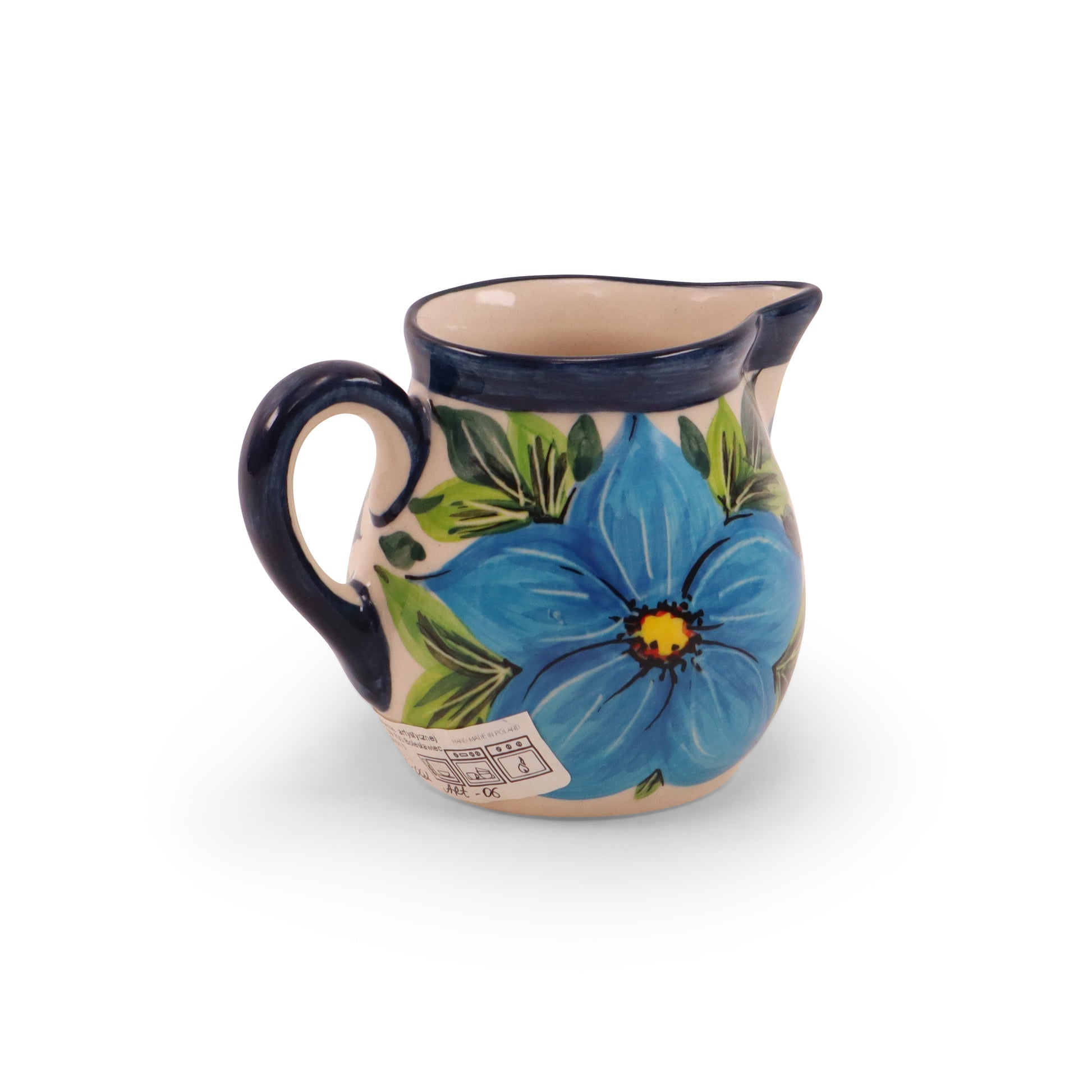 6oz Creamer. Pattern: Blue Lily