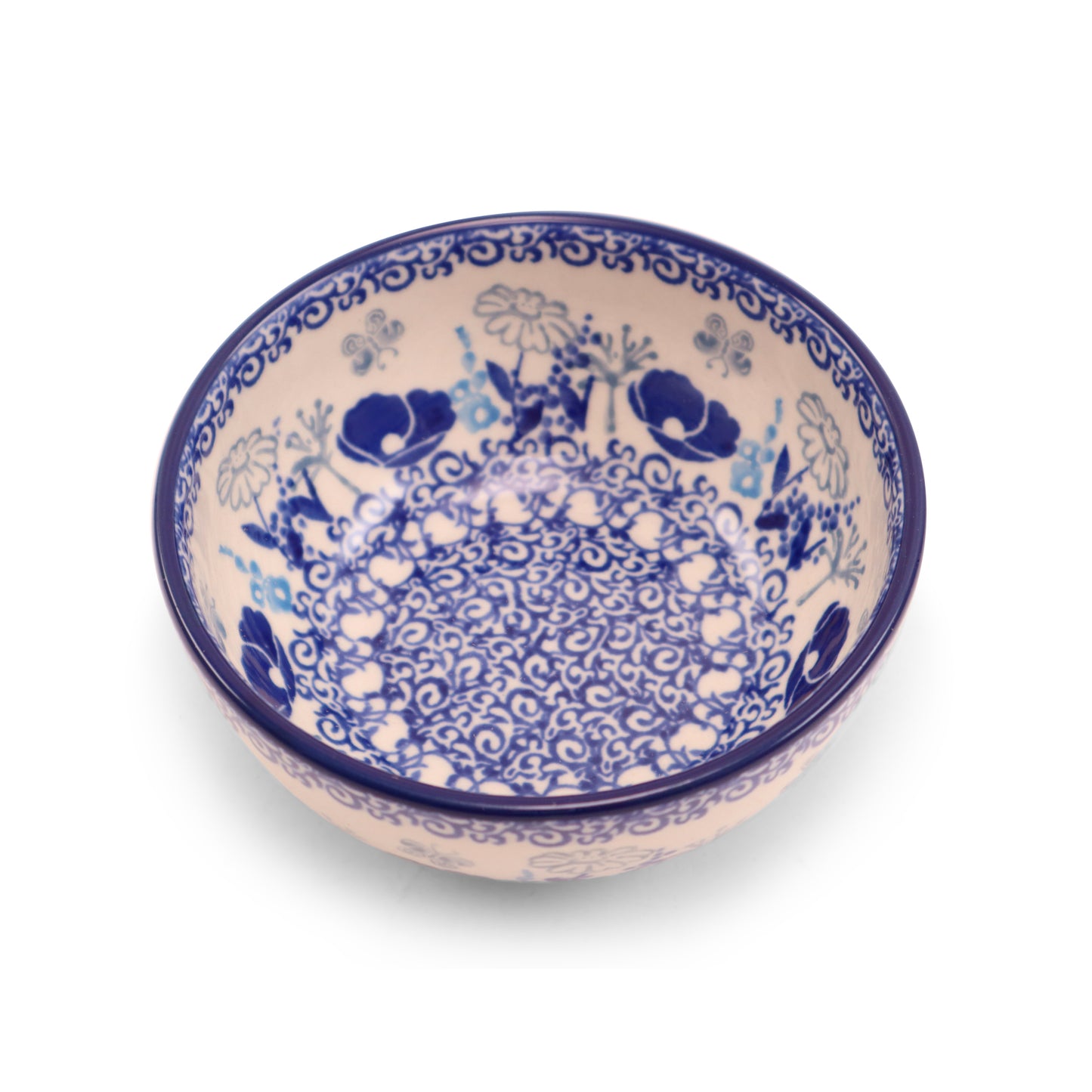 4.5"x2" Dipping Bowl .Pattern:Cobalt Cloud