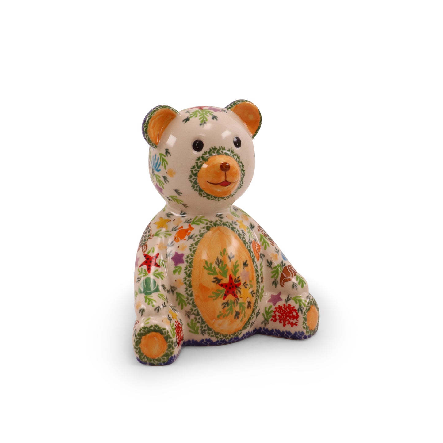 5.5"x7" Teddy Bear Bank. Pattern: Under the Sea