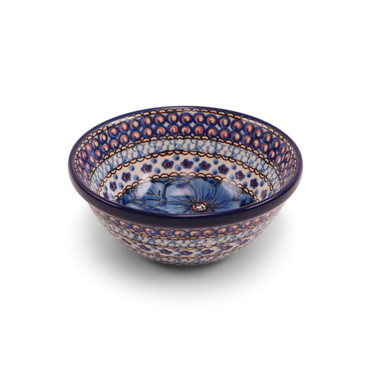 5.5"x2.5" Ridge Bowl. Pattern: Cobalt Chyla