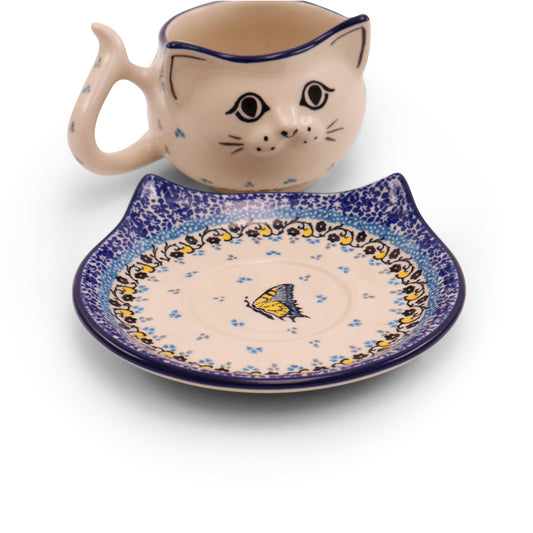 8oz Cat Cup and Saucer .Pattern:Monarch