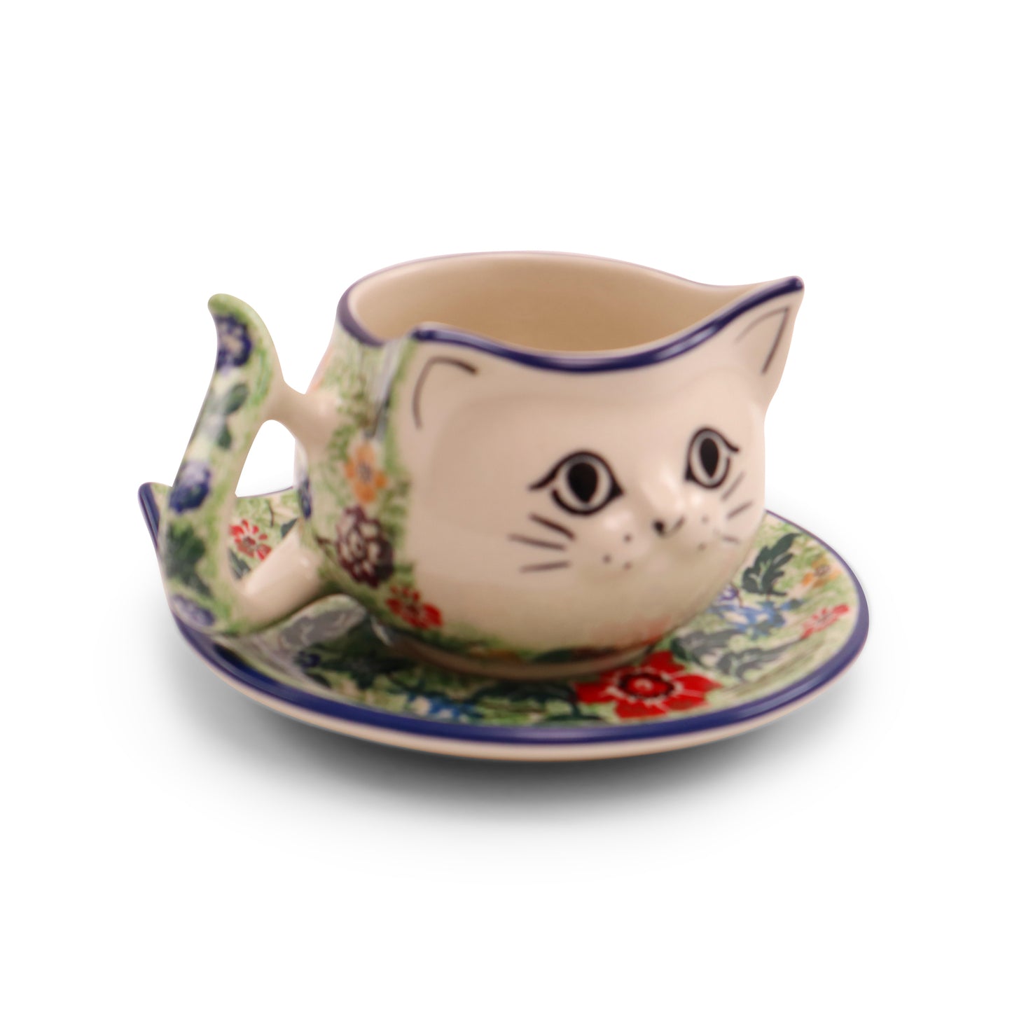 8oz Cat Cup and Saucer .Pattern:Storks