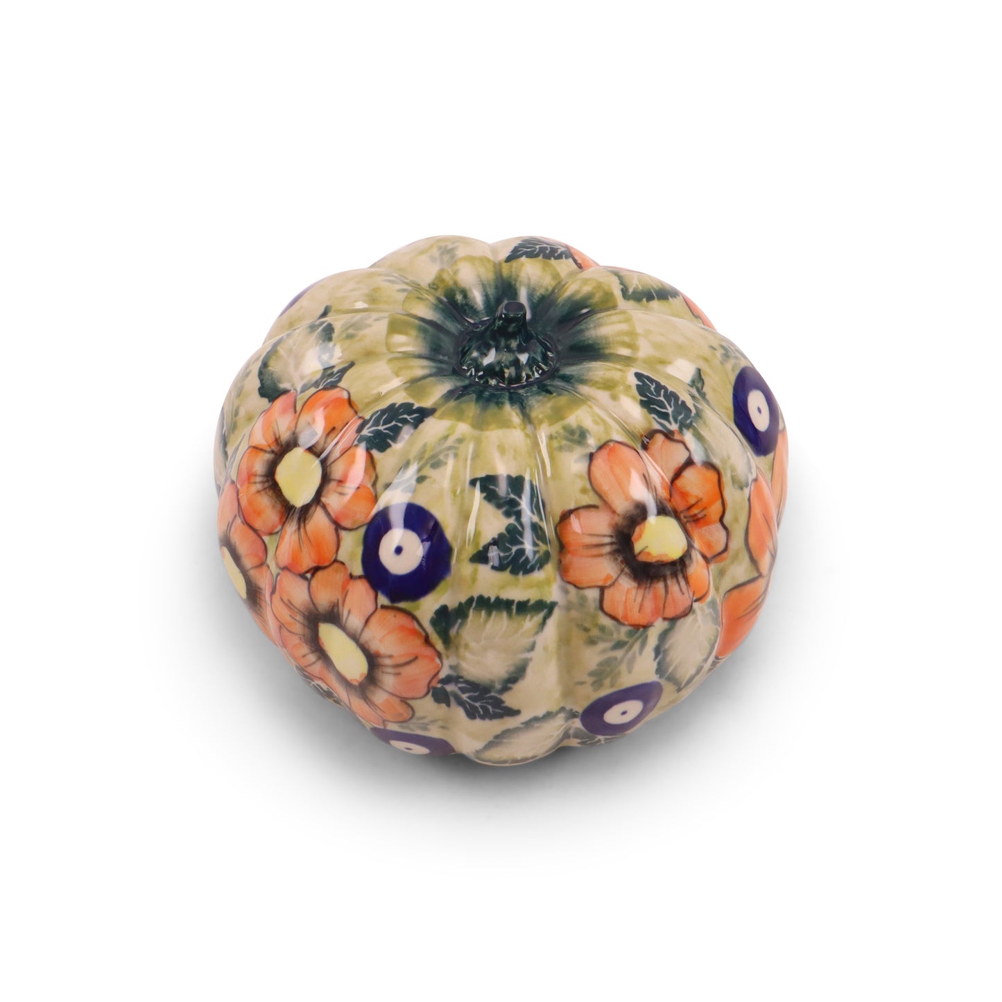 7"x5.5" Pumpkin Figurine. Pattern: Looking Out