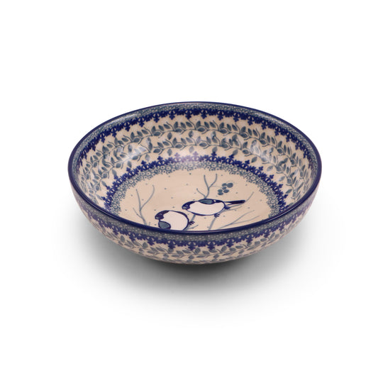 6.5"x2" Shallow Bowl. Pattern: Chilled Couple