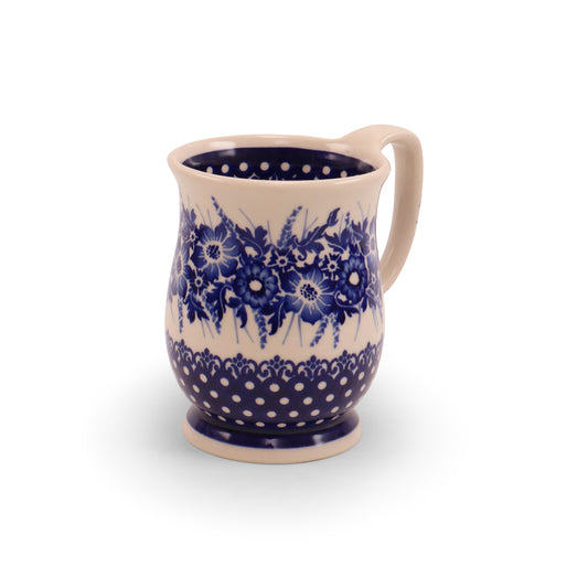 16 oz Anka Mug. Pattern: Cobalt Meadow