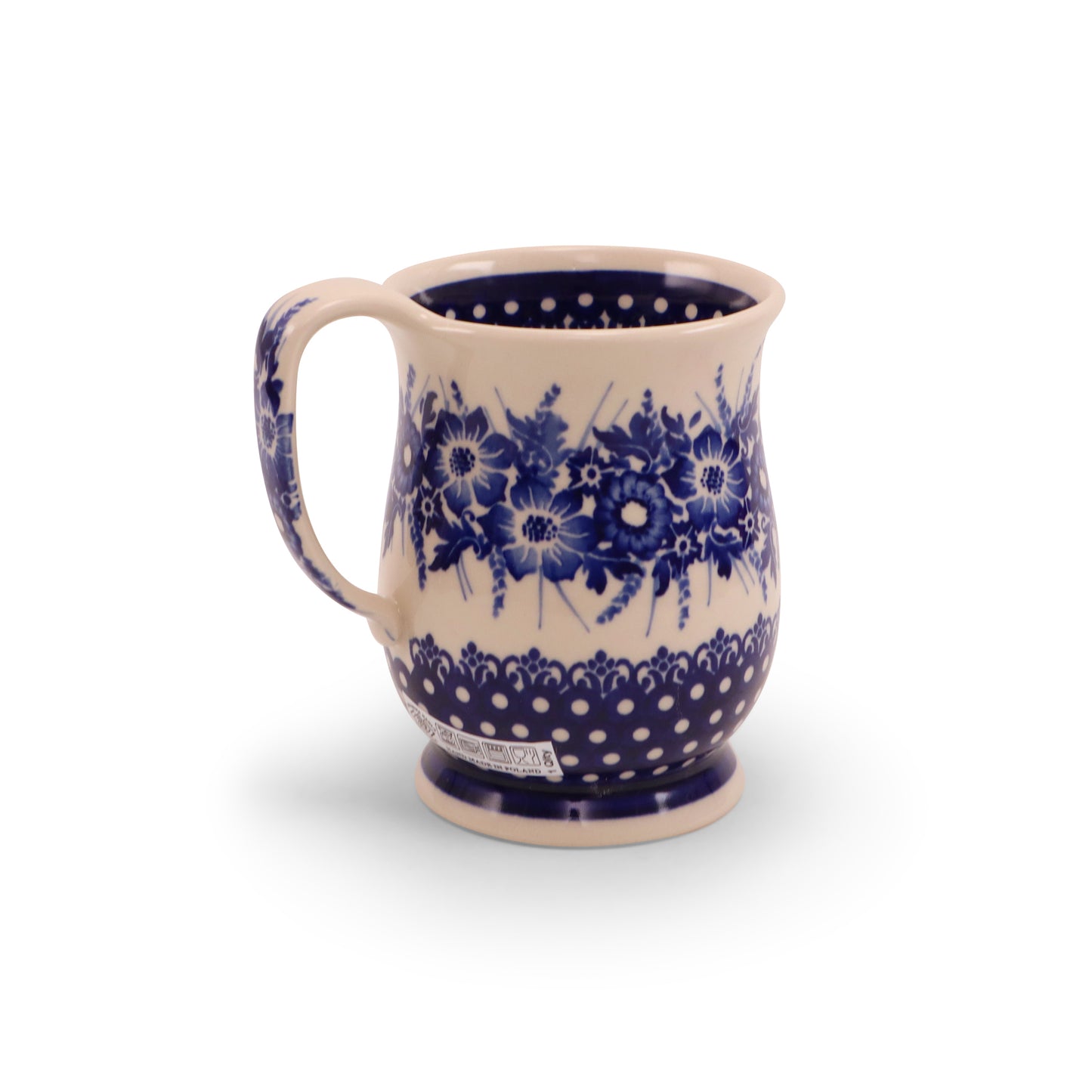 16 oz Anka Mug. Pattern: Cobalt Meadow