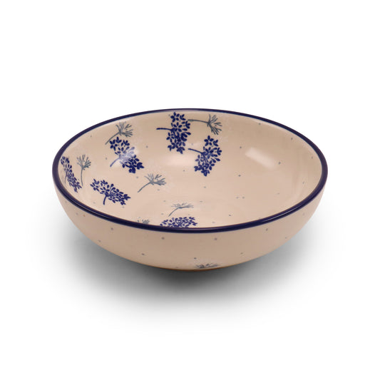 6.5"x2" Shallow Bowl. Pattern: Dandelion Breeze