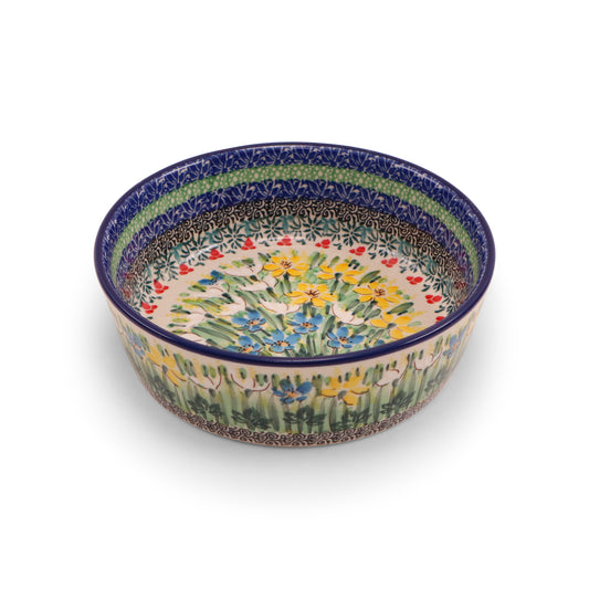 7"x2" Shallow Bowl. Pattern: Primarosa
