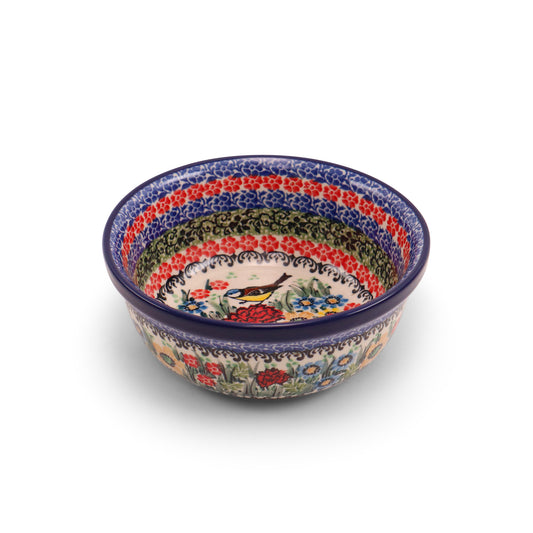 6"x2.5" Round Ridge Bowl. Pattern: On Carnation