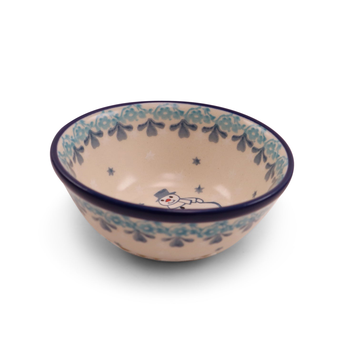 4"x1.7" Round Bowl .Pattern:Snowman Friends