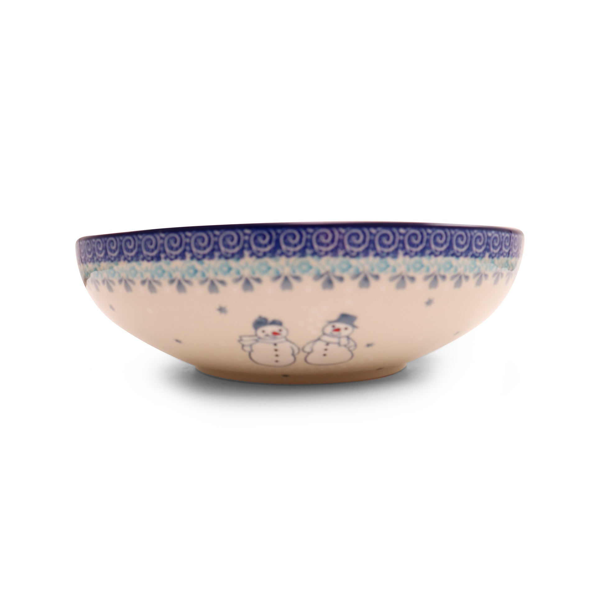 10"x3.5" Round Bowl .Pattern:Snowman Friends