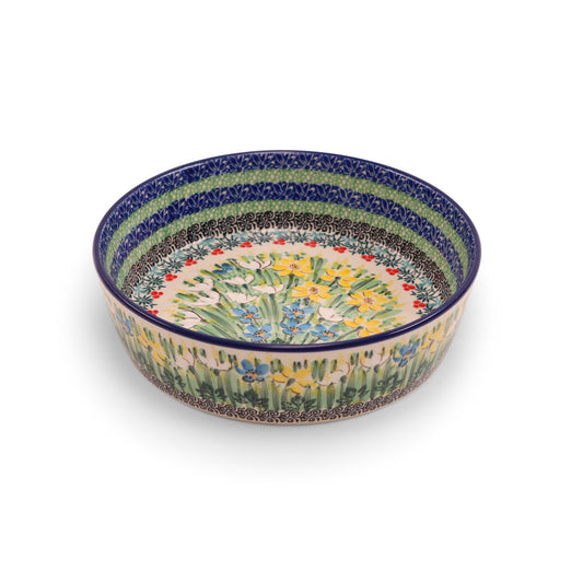 7.5"x2" Shallow Bowl. Pattern: Primarosa
