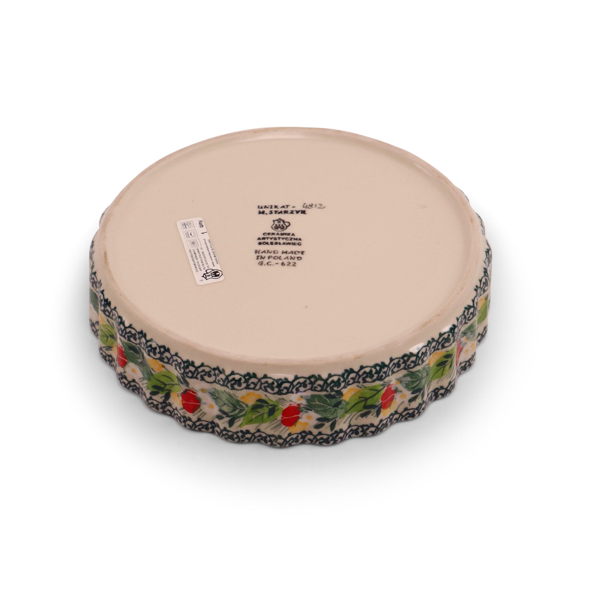 7.5"x2" Tart Baker. Pattern: Sublime