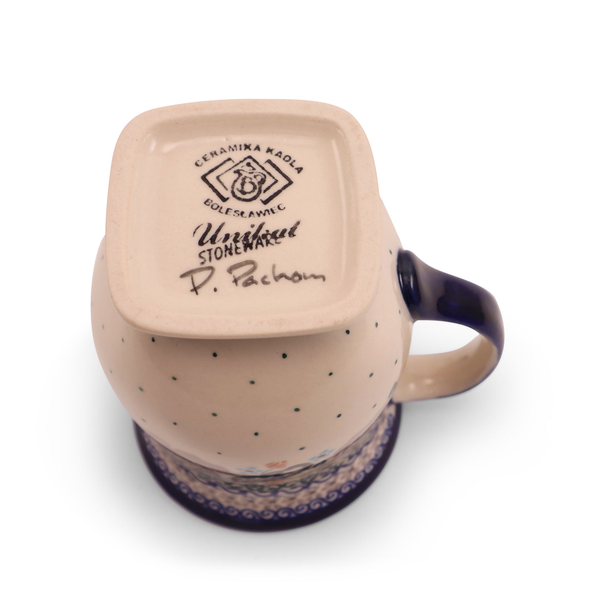 10oz Square Pedestal Mug. Pattern: A
