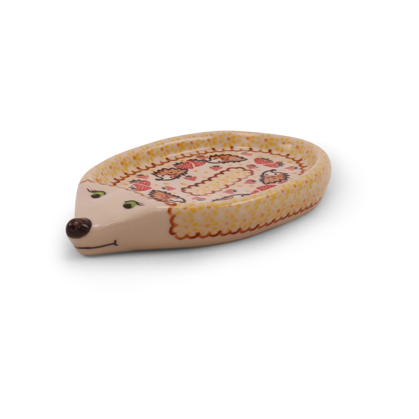 7.5"x4" Hedgehog Tray. Pattern: Happy Hogs