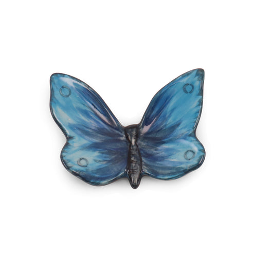 3.5"x3" Butterfly Figurine. Pattern: Blue