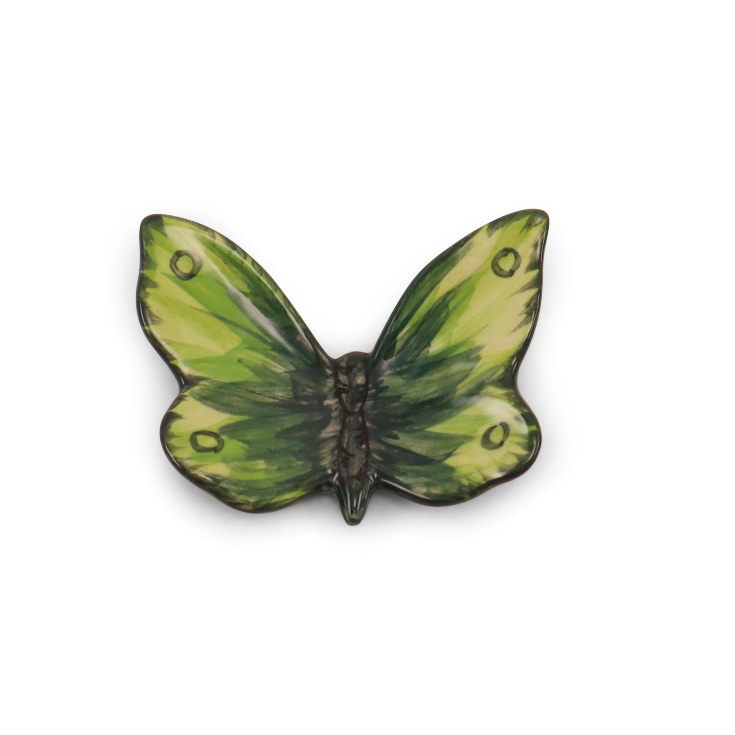 3.5"x3" Butterfly Figurine. Pattern: Green