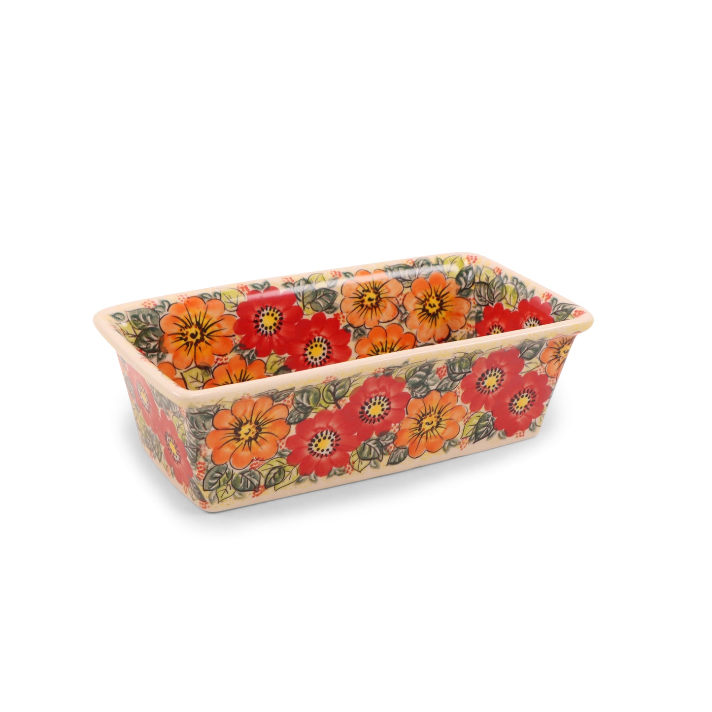 10"x5"x3" Loaf Pan. Pattern: Warm Embrace