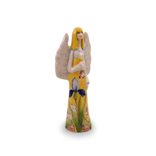 12" Angel Figurine with Big Wings. Pattern: Golden Hour