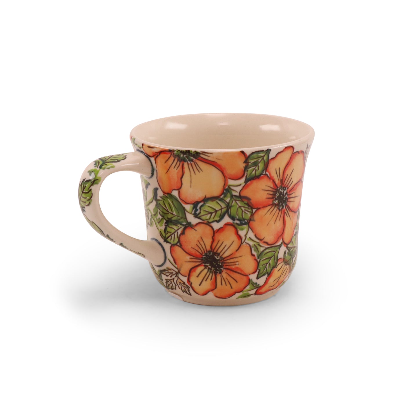 16oz Mug. Pattern: Floral Flame