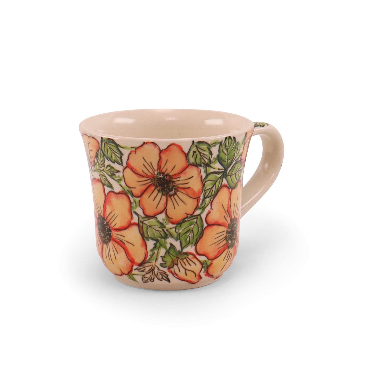 16oz Mug. Pattern: Floral Flame