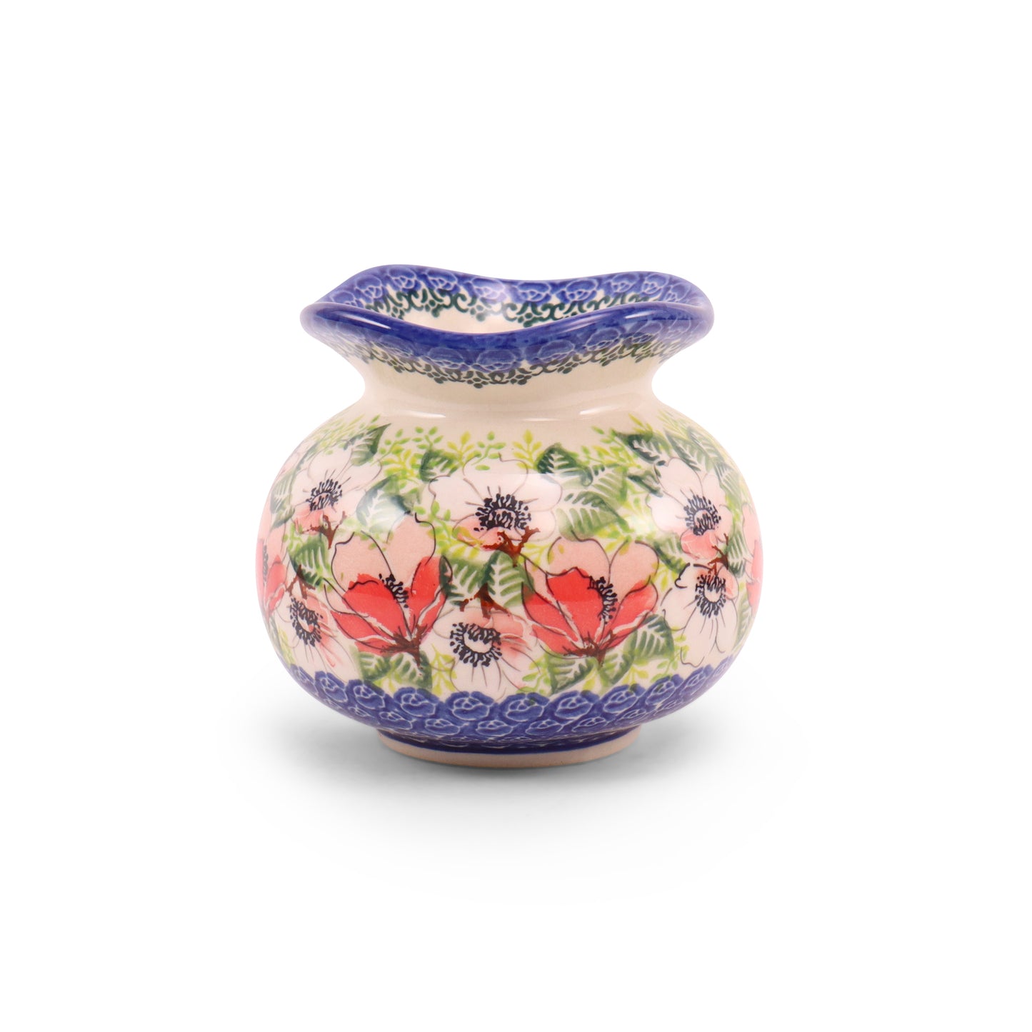 5.5"x5" Kula Vase. Pattern: Spring Bouquet