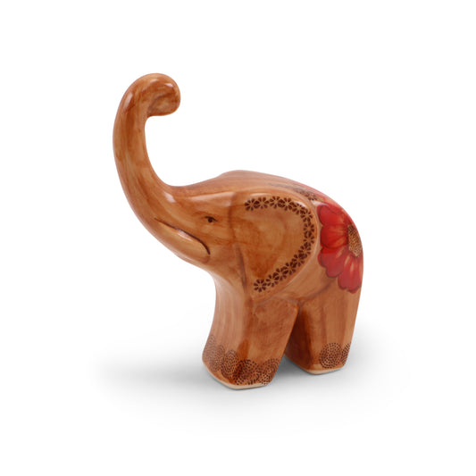 3"x8" Elephant Figurine 2Q Pattern: Scarlet Drift