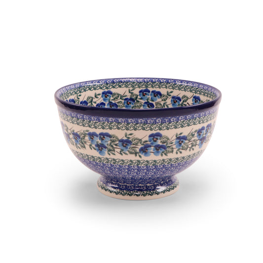 9"x5.5" Wedding Ridge Bowl. Pattern: Pansy World