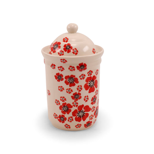 1L Container. Pattern: Ruby Red