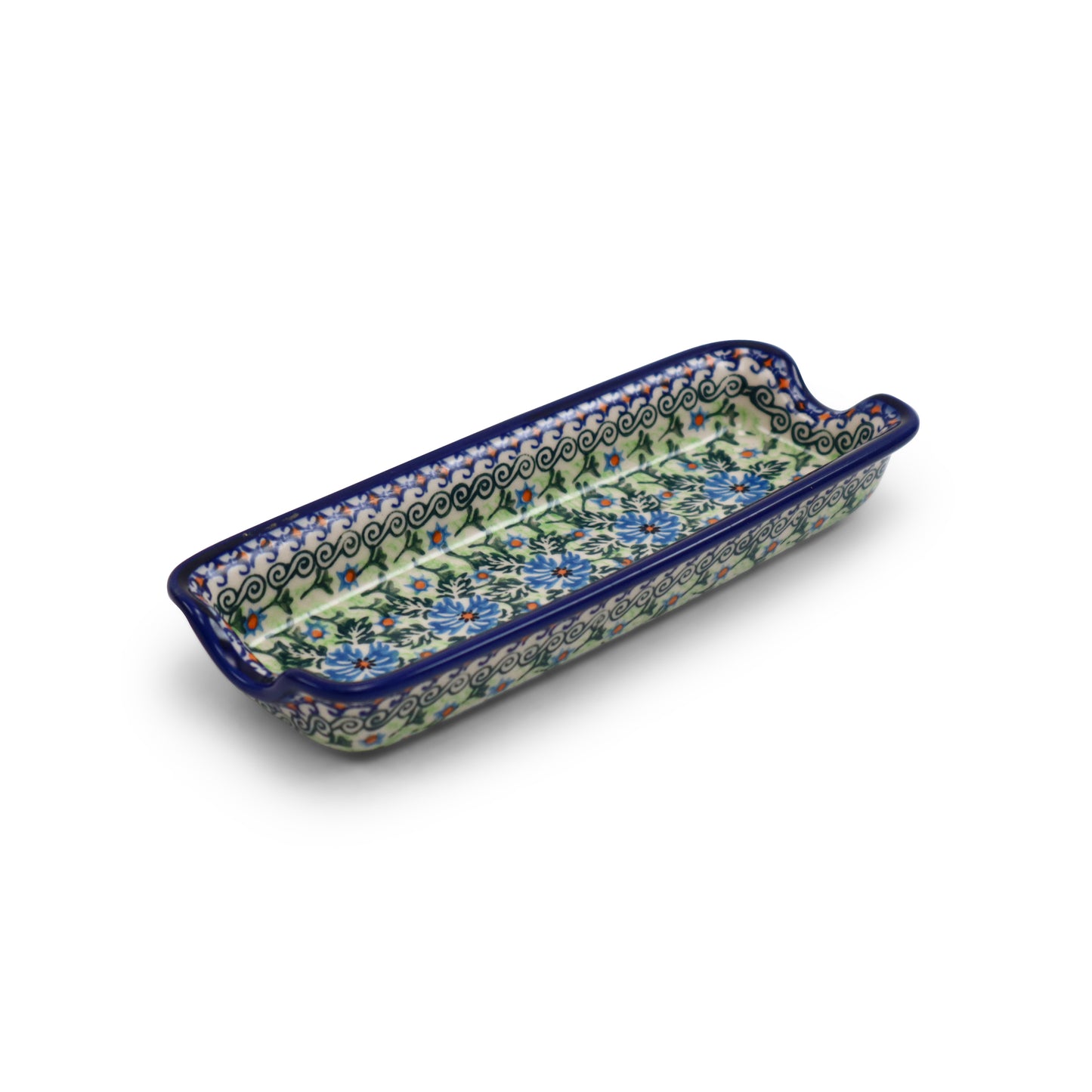 9"x3.5" Corn Holder .Pattern: Chicory