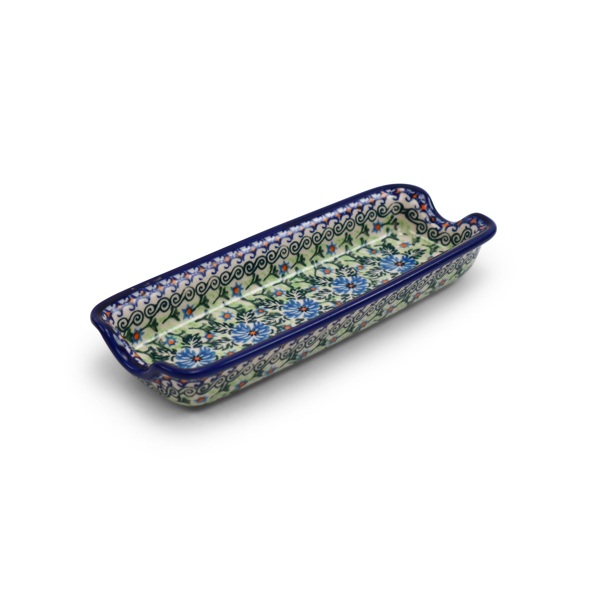 9"x3.5" Corn Holder .Pattern: Chicory