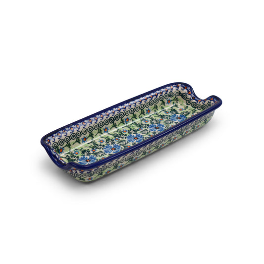 9"x3.5" Corn Holder .Pattern: Chicory
