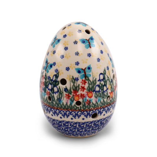 7.5" x5" Egg Luminary .Pattern: Summer Bells