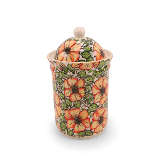 1L Container. Pattern: Floral Flame