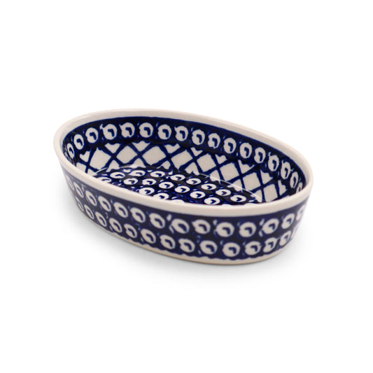 6"x4"x1.5" Oval Baker  .Pattern: Vintage