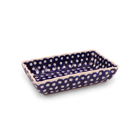 9"x6"x2" Scalloped Baker Pattern: Owl Eye
