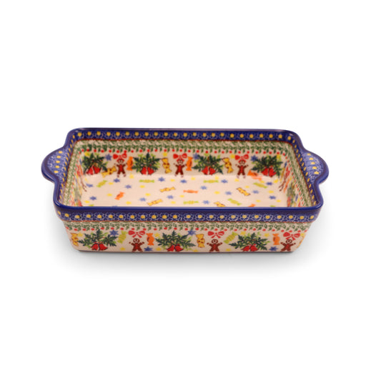 10"x7"x2.5" Baker with Handles .Pattern:Candyland