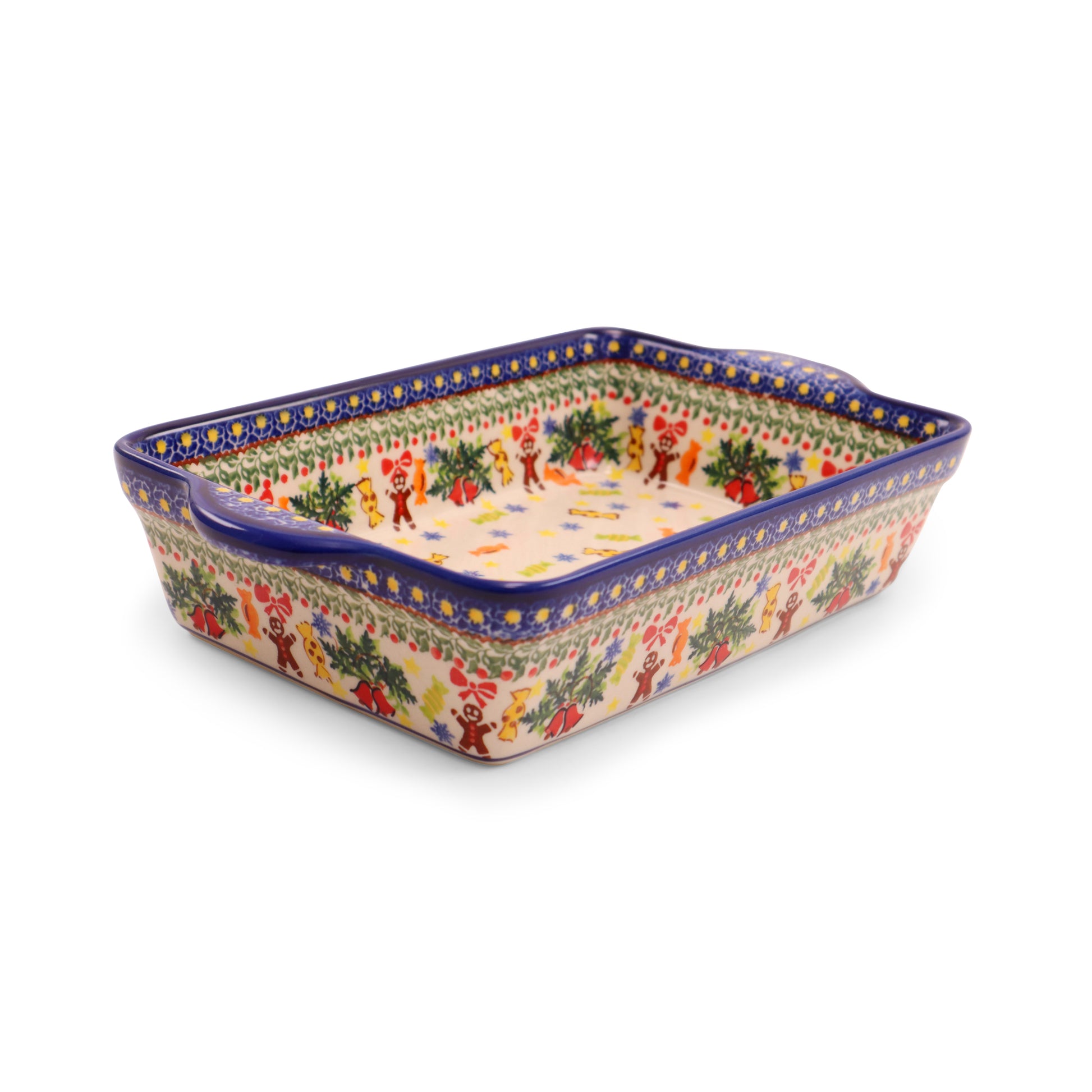10"x7"x2.5" Baker with Handles .Pattern:Candyland