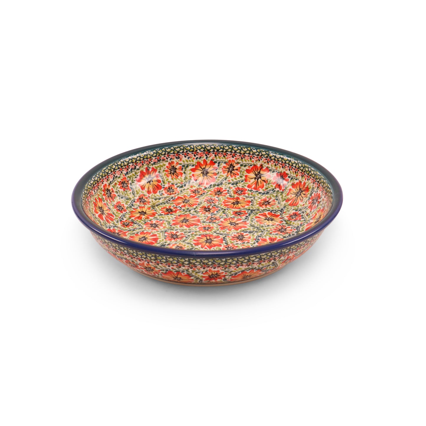 2.2L XL Shallow Bowl. Pattern: Sunset