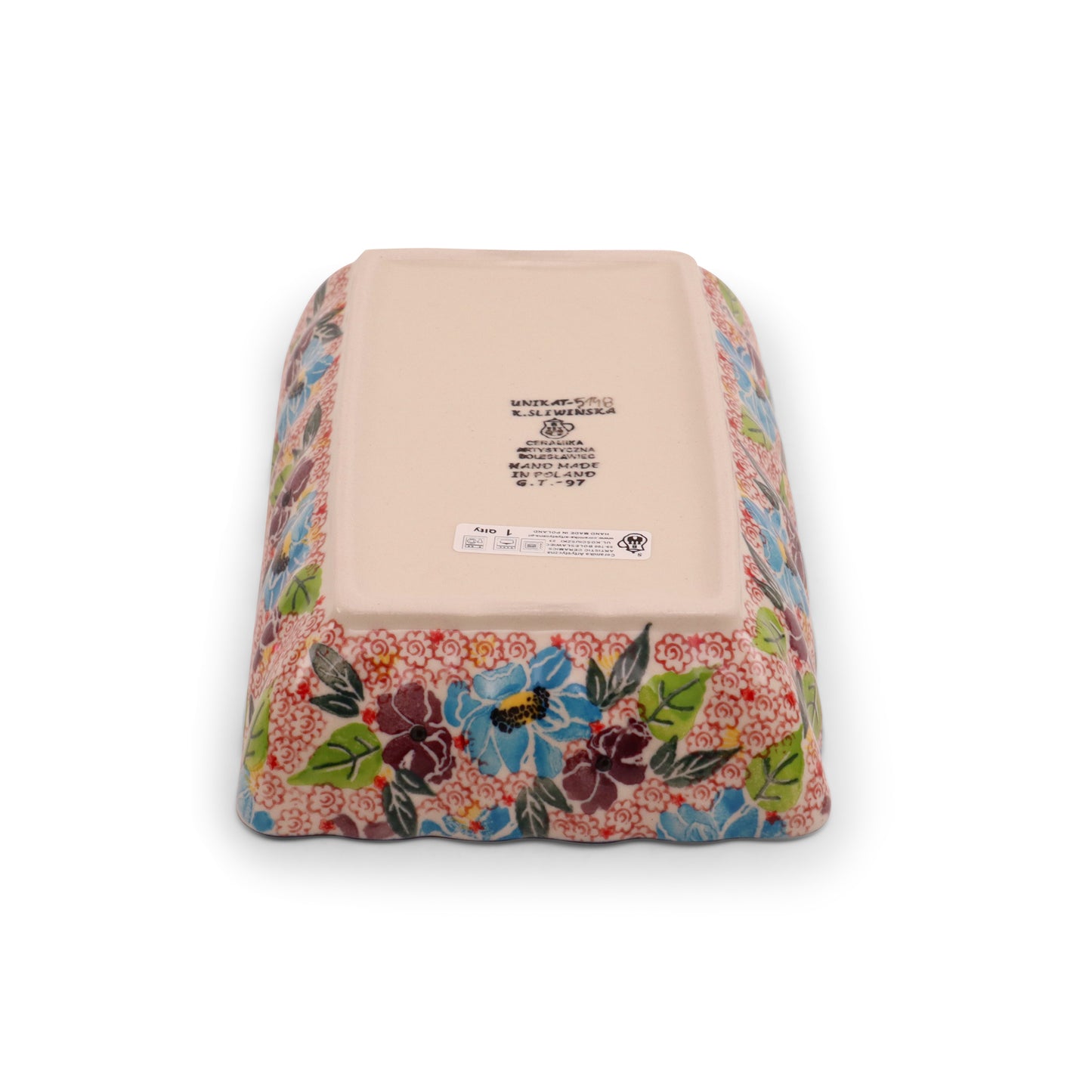 9"x6"x2" Scalloped Baker Pattern: Summertime