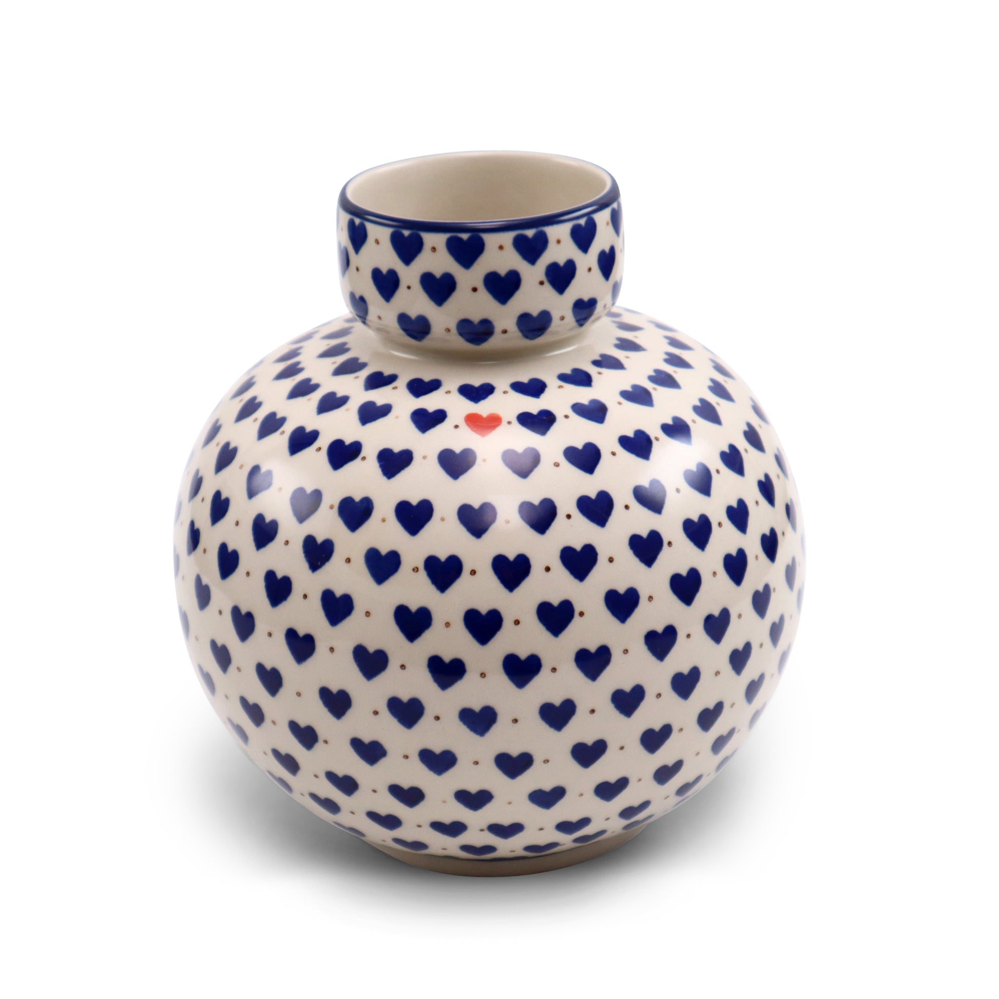 8"x8" Vase.Pattern: Hearts For Mom