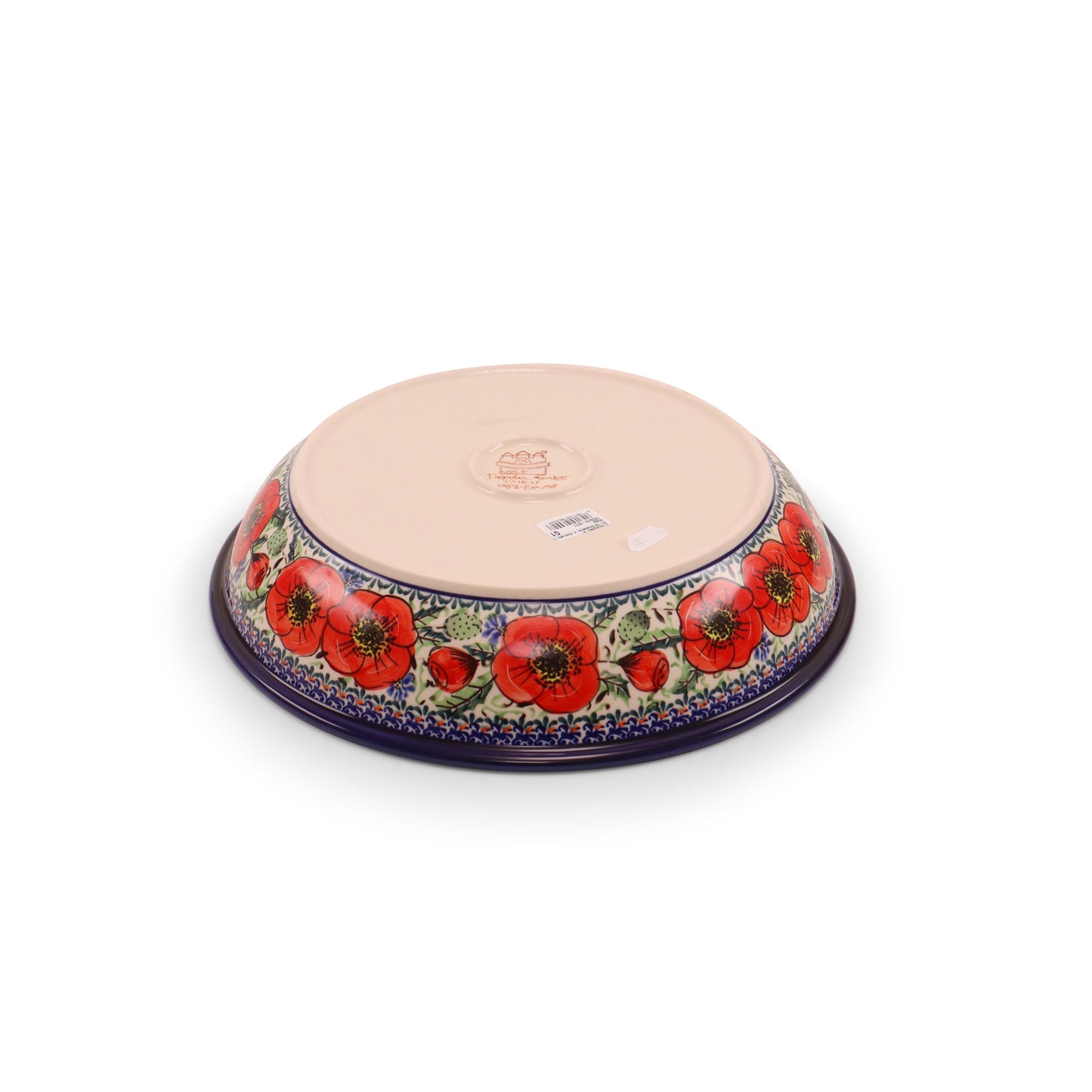 2.2L XL Shallow Bowl. Pattern: Country Poppy